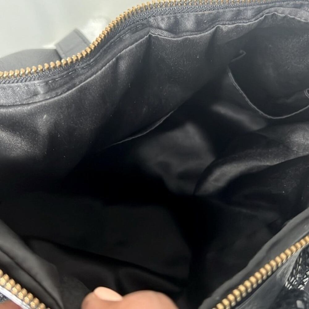 Coach Ashley Black Python Leather Satchel Purse - image 12